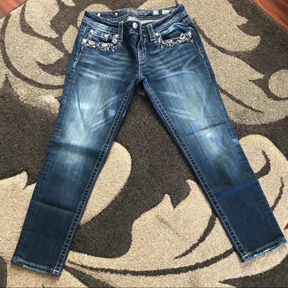 Miss me crop skinny